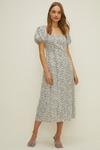 Oasis Ditsy Printed Blue Broderie Midi dress thumbnail 1