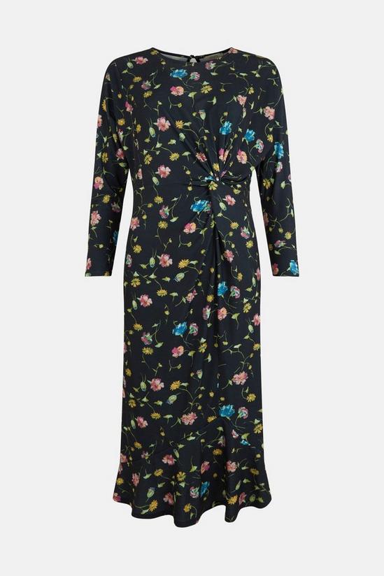 Oasis Slinky Jersey Floral Batwing Midi Dress 4
