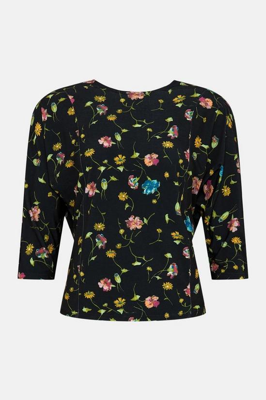Oasis Slinky Jersey Patched Floral Batwing Top 4