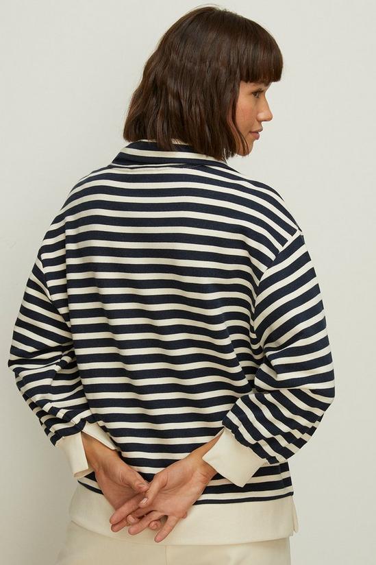 Oasis Stripe Half Zip Collar Sweatshirt 3