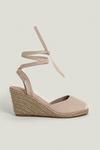 Oasis Tie Up Closed Toe Espadrille Wedge thumbnail 1