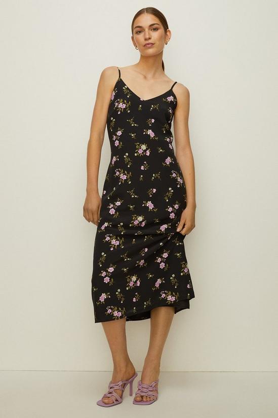 Oasis Ditsy Floral Printed Midi Slip Dress 1