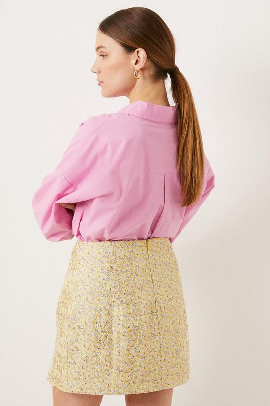 Oasis Ditsy Lemon Metallic Jacquard Mini Skirt 3