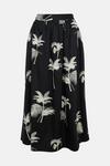 Oasis Co Ord Palm Tree Printed Midi Skirt thumbnail 4