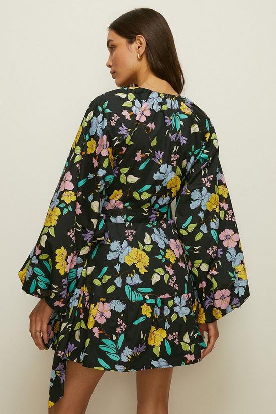 Oasis Laura Whitmore Neon Floral Structured Wrap Dress 4