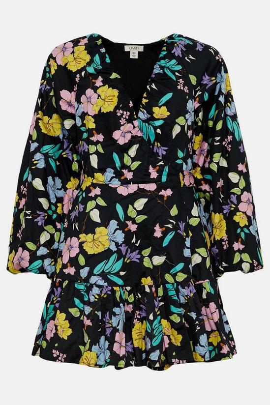Oasis Laura Whitmore Neon Floral Structured Wrap Dress 5