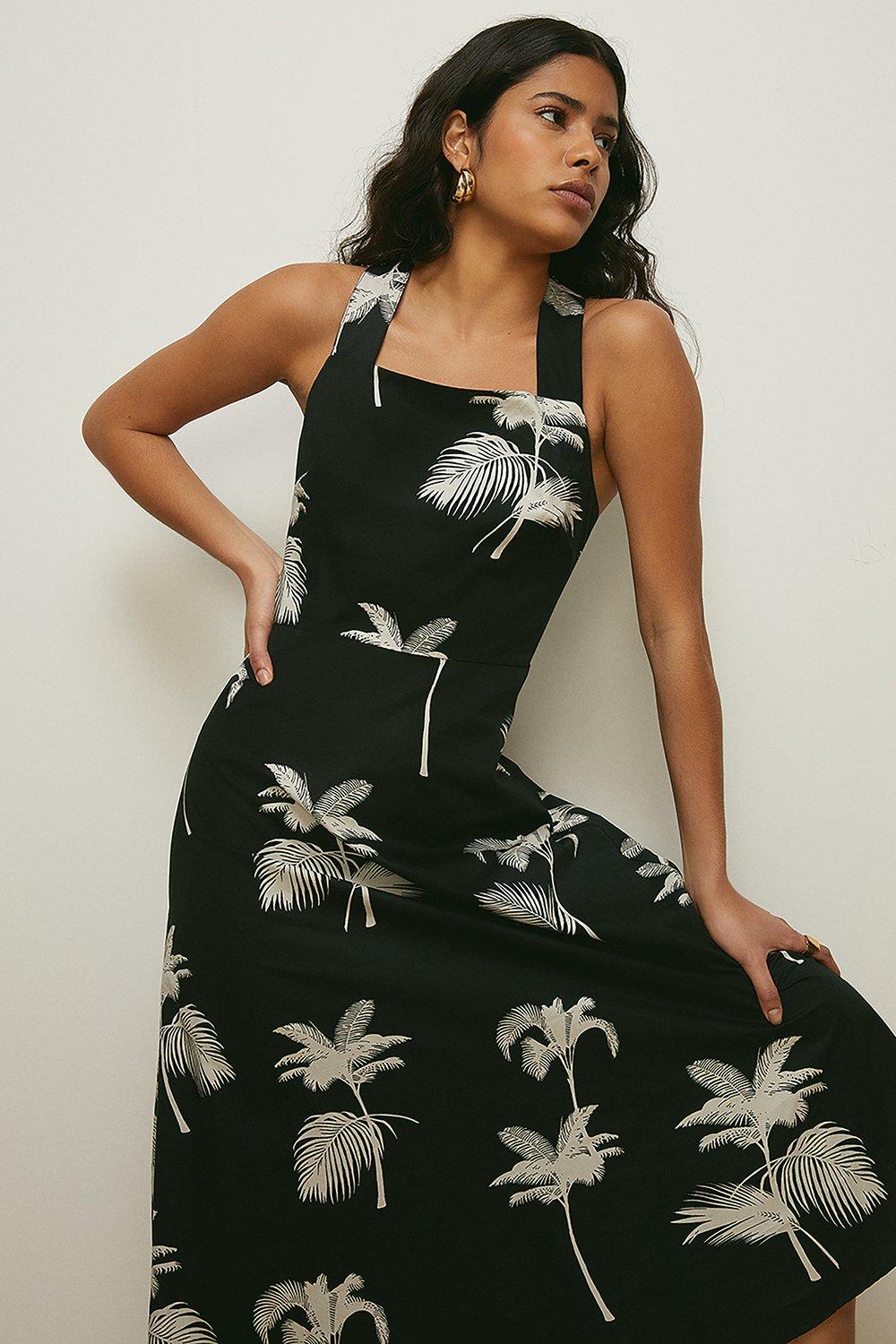 Oasis palm print sundress best sale