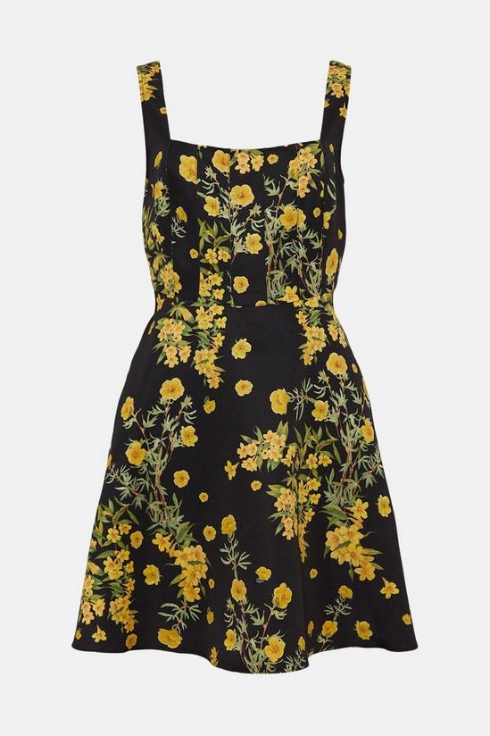 Oasis Floral Bodice Pleat Mini Dress 4