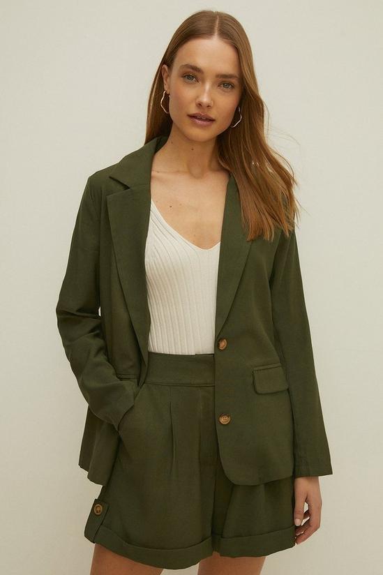 Oasis Laura Whitmore Tailored Linen Look Blazer 1