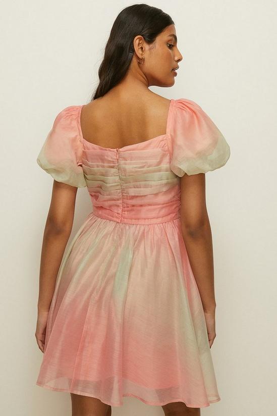 Oasis Ombre Ruched Detail Organza Skater Dress 3
