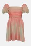 Oasis Ombre Ruched Detail Organza Skater Dress thumbnail 4