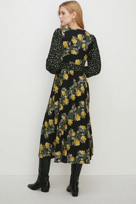 Oasis Mixed Floral Print Midi Tea Dress 3