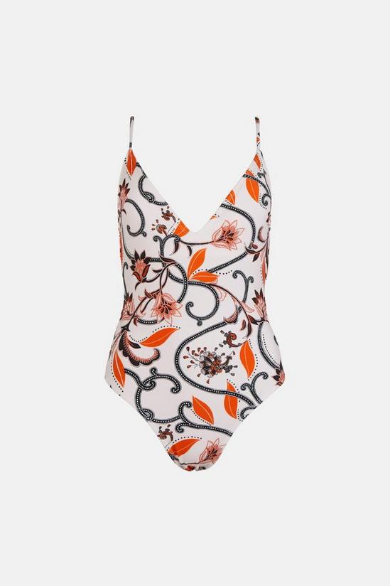 Oasis Paisley Floral Plunge Swimsuit 4
