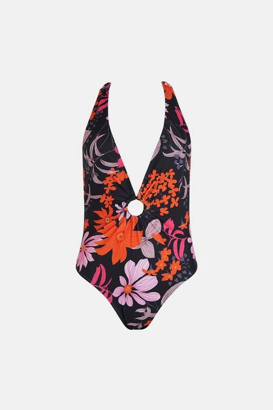 Oasis Retro Floral Plunge Hoop Swimsuit 4