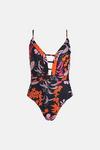 Oasis Retro Floral Piped Swimsuit thumbnail 4