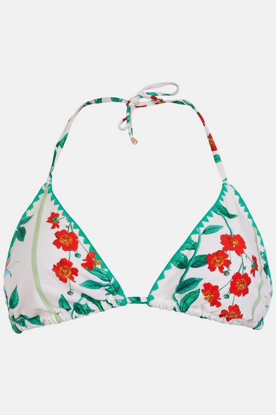 Oasis Crochet Trim Floral Triangle Bikini Top 4
