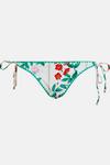 Oasis Crochet Trim Floral Tie Side Bikini Bottom thumbnail 4
