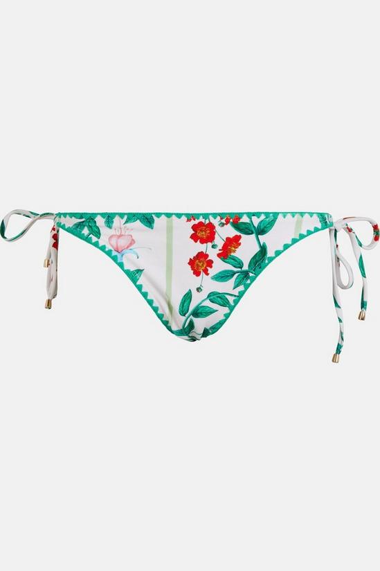 Oasis Crochet Trim Floral Tie Side Bikini Bottom 4