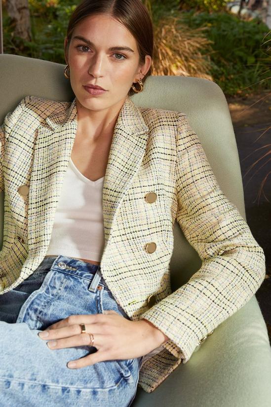 Oasis Premium Tweed Button Detail Jacket 2