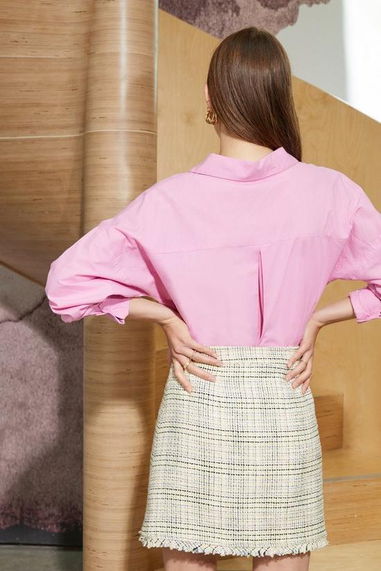 Oasis Premium Tweed Button Detail Aline Skirt 3