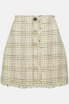 Oasis Premium Tweed Button Detail Aline Skirt thumbnail 4