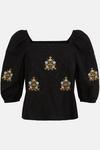 Oasis Embroidered Square Neck Top thumbnail 4