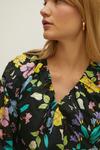 Oasis Neon Floral Structured Wrap Top thumbnail 1