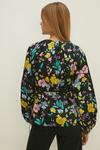 Oasis Neon Floral Structured Wrap Top thumbnail 3