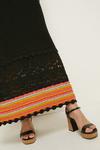 Oasis Laura Whitmore Contrast Stripe Open Stitch Midi Skirt thumbnail 2