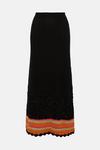 Oasis Laura Whitmore Contrast Stripe Open Stitch Midi Skirt thumbnail 4