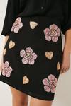 Oasis Beaded Floral Heart Aline Skirt thumbnail 2