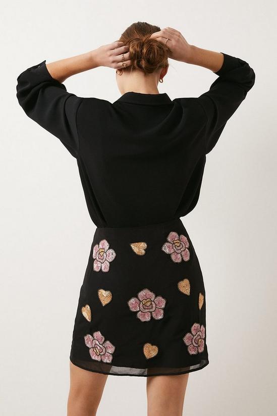 Oasis Beaded Floral Heart Aline Skirt 3
