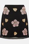 Oasis Beaded Floral Heart Aline Skirt thumbnail 4