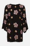 Oasis Beaded Floral Heart Flared Sleeve Aline Dress thumbnail 4