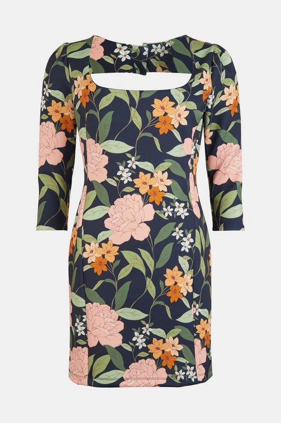 Oasis Floral Scuba Shift Mini Dress 4