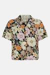 Oasis Acid Floral Printed Bowling Shirt thumbnail 4