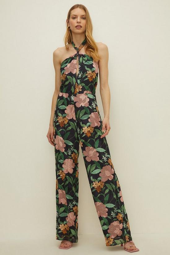 Oasis Floral Leaf Printed Jumpsuit 1