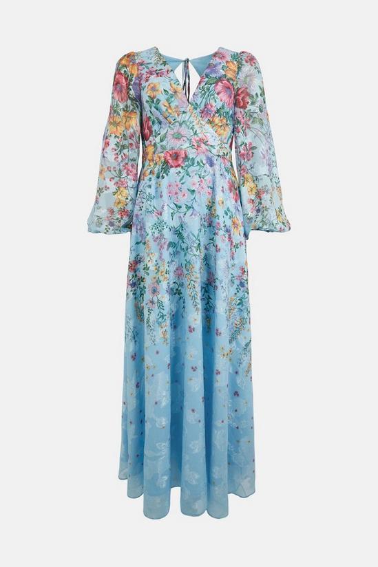 Oasis Floating Floral Balloon Sleeve Maxi Dress 4