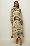 Oasis Border Printed Dobby Chiffon Midi Dress thumbnail 1