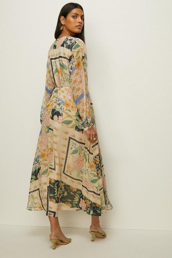 Oasis Border Printed Dobby Chiffon Midi Dress 3