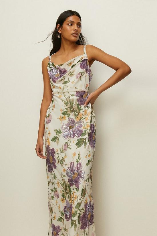 Oasis Lyanna Floral Cowl Neck Maxi Dress 2