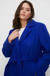 Oasis Plus Size Belted Wrap Turn Up Cuff Coat thumbnail 2