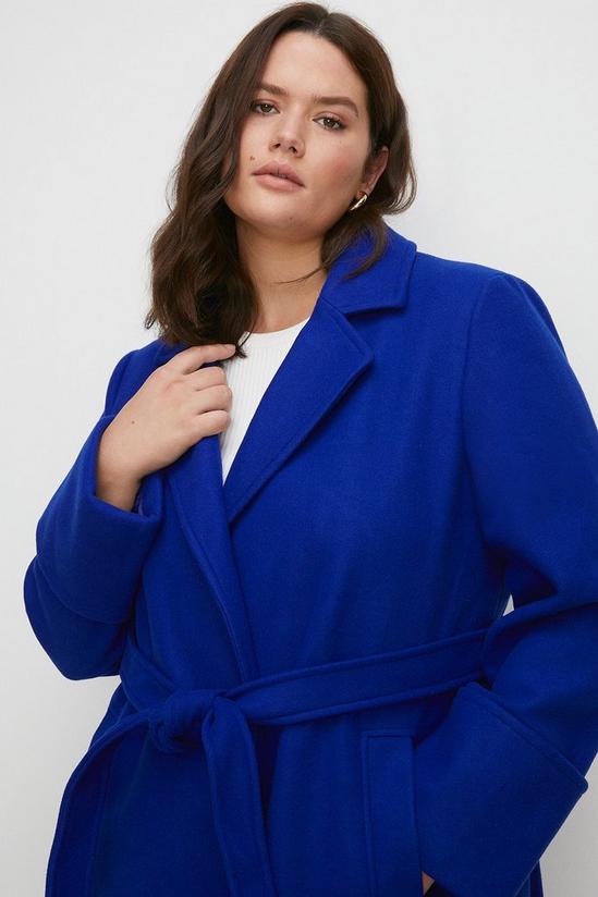 Oasis Plus Size Belted Wrap Turn Up Cuff Coat 2