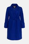 Oasis Plus Size Belted Wrap Turn Up Cuff Coat thumbnail 4