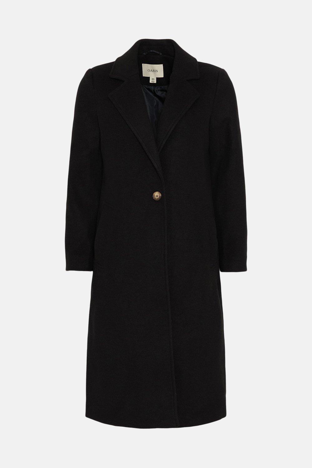 Oasis yarmouth 2025 coat black