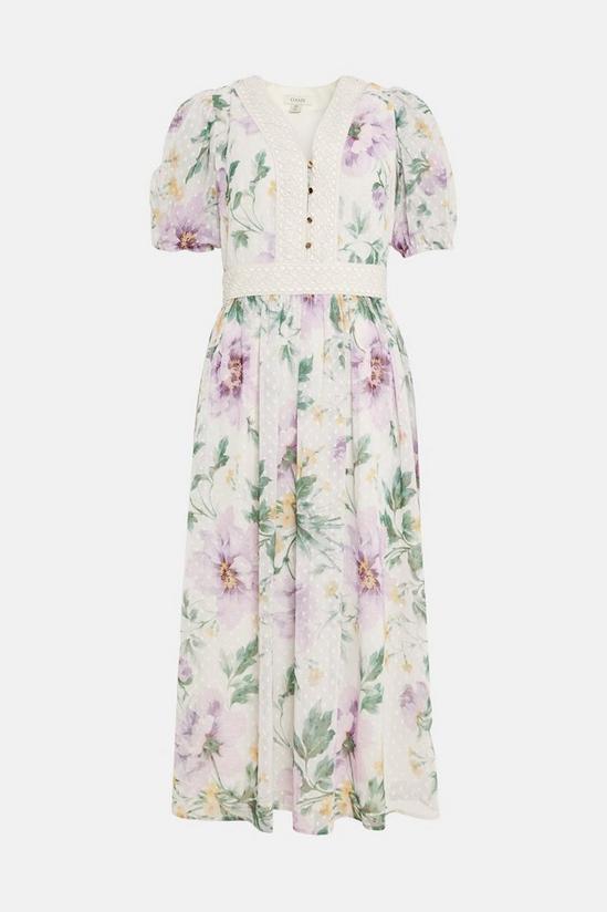 Oasis Lyanna  Floral Printed Dobby Chiffon Midi Dress 4