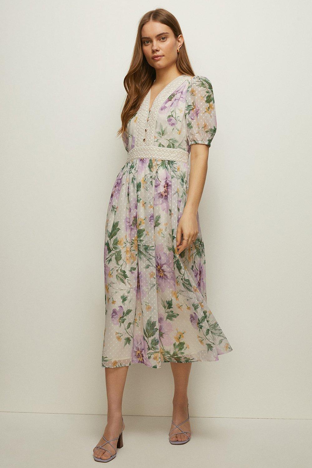 Oasis bloom chiffon 2024 high neck midi