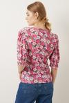 Oasis Slinky Jersey Floral Print Scoop Neck Top thumbnail 3