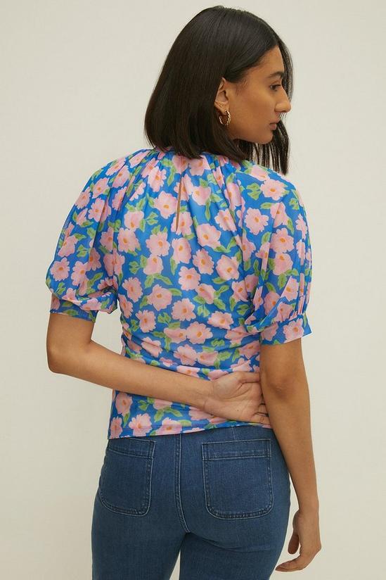 Oasis Floral Print Mesh Cut Out Top 3