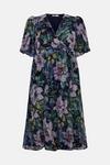 Oasis Plus Size Lyanna Floral Organza Wrap Midi Dress thumbnail 4